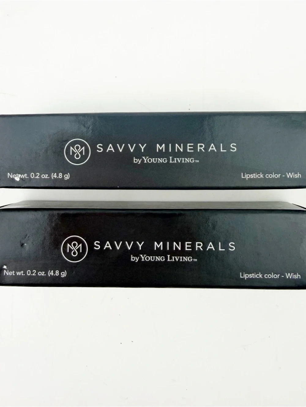 TWO Young Living Savvy Minerals Lipstick Wish 8H01 Makeup Discontinued New Box